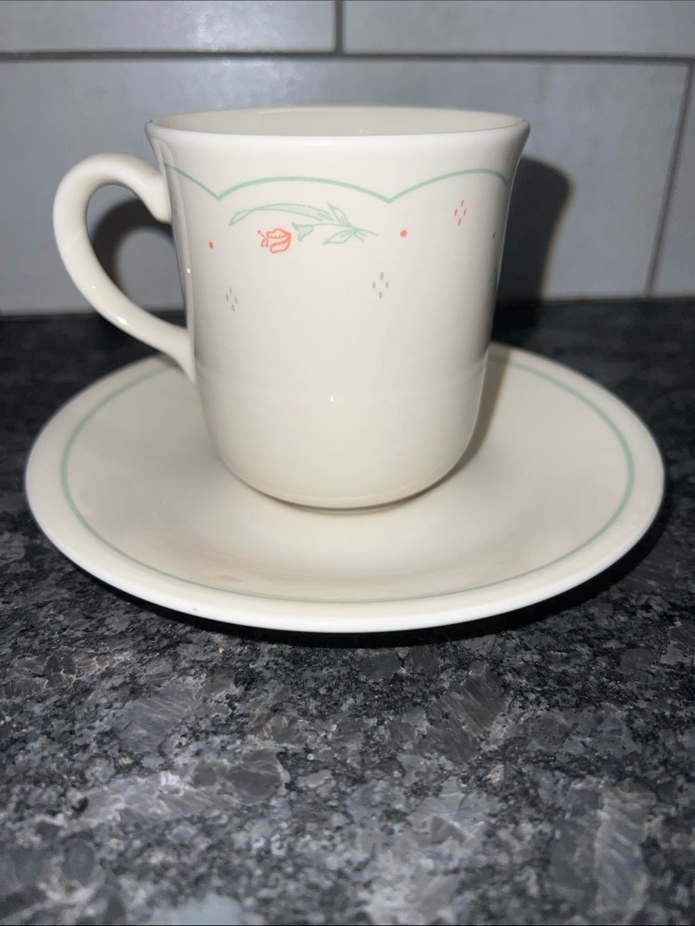 VINTAGE REPLACEMENT tea/ coffee cup and saucer. CALICO GARDEN